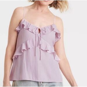 Universal Thread Pink Ruffle Camisole Top